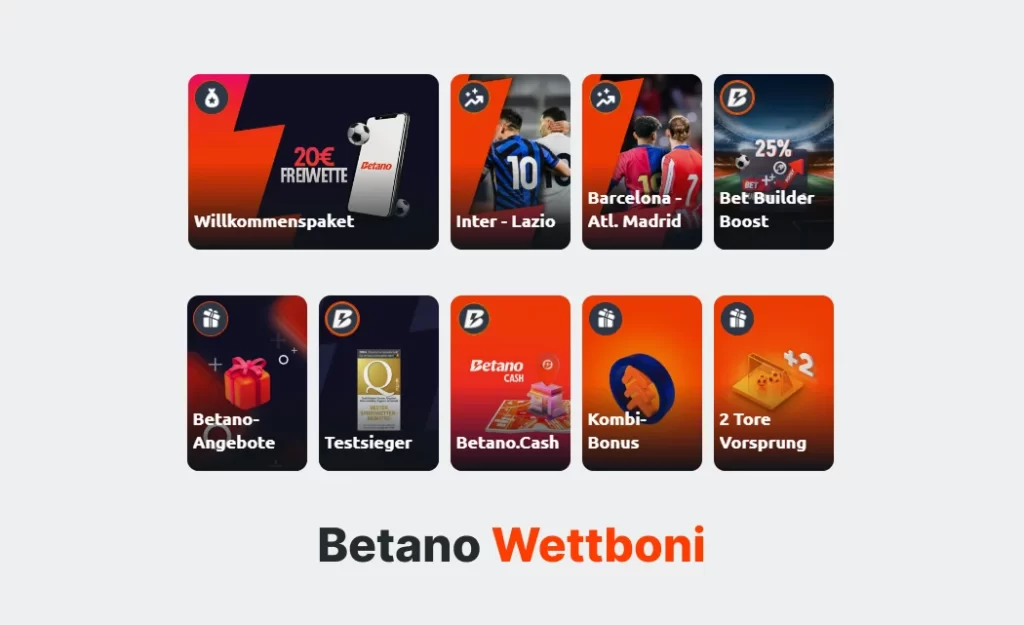 Betano Bonus Angebote für Wetten